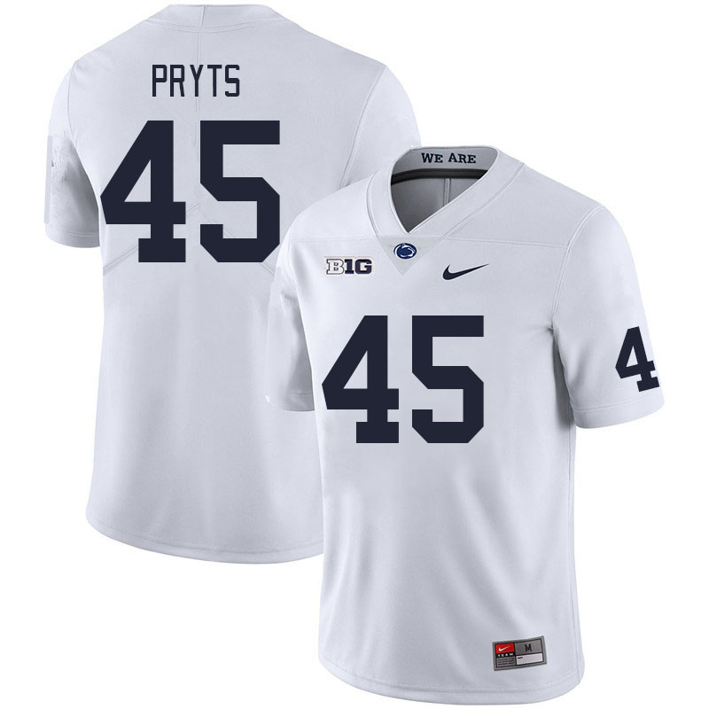 Men #45 Jackson Pryts Penn State Nittany Lions College Football Jerseys Stitched Sale-White - Click Image to Close